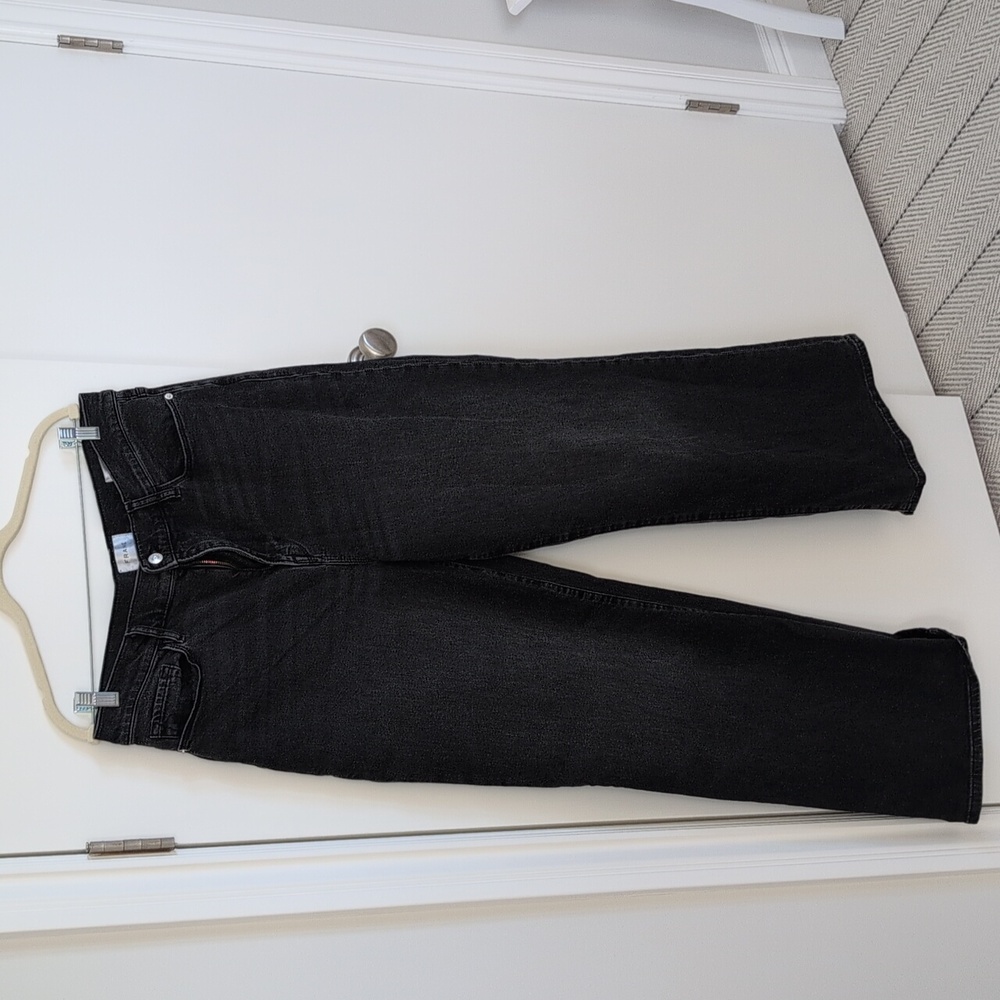 Frame Denim Le Slim Palazzo Black Jeans